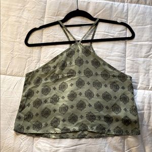 hunter green halter top